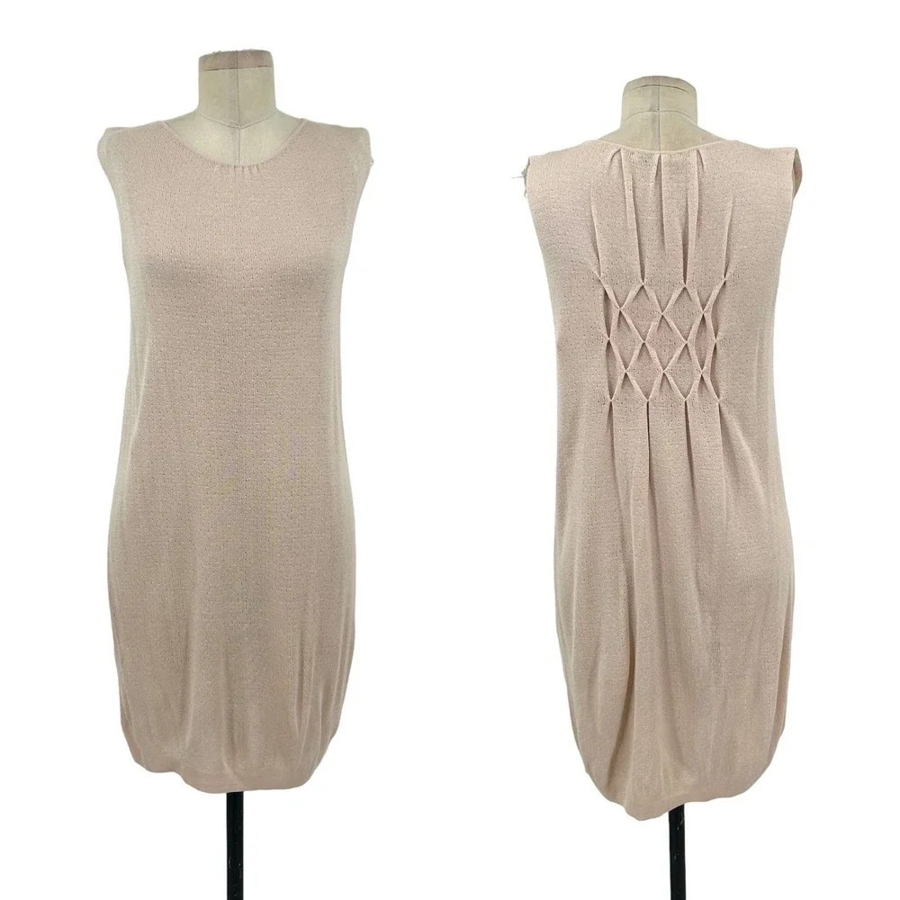 Chiara Bertani Light Pink Sheath‎ Sweater Dress Size Small